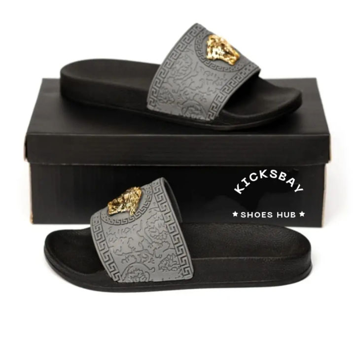 Slippers Gucci Versace Shoes Greca Sliders Burgundy Versace Sliders Men Gucci Black Flat Slipper Patent  Leather Sandal For Everyday Use