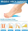 Flat Foot Arch Support Flat Feet Insole Orthopedic Gel Arch Support Insoles - Flat Feet Support Gel Soft Pads Silicone - 1 Pair. 