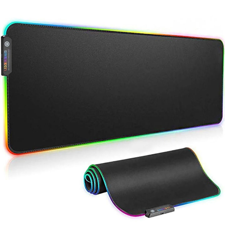 Imported RGB Gaming Mouse Pad with 14 RGB Spectrum Mode Large Extended soft led mousepad For Pro Gamers PC laptop Gaming Mousepad
