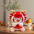 Cartoon Chinese Dragon Pillow Stuffed Animal Toy Cute for Housewarming Gift. 