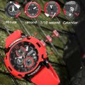 Megir brand fashion business, large dial, timepiece, sports, silicone, date, quartz men's watch. 