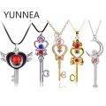 【ALLGOOD】Cosplay Jewelry Sailor Moon Key Chain Sailormoon Heart Moon Bow Pendant Keychains Key Ring Car Keychain Women Girl Gift. 