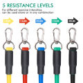11 PCS Latex Resistance Band Set Yoga Pilates Abs Exercise Fitness Gym Workout Set With Elastic Tube, Door Anchor, Ankle Straps, And Handles For Weight Loss Or Stretch. 