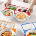 Baby Toddler One Piece Plastic  Plate Dish Food Tray Kids Car Shape with one spoon. 