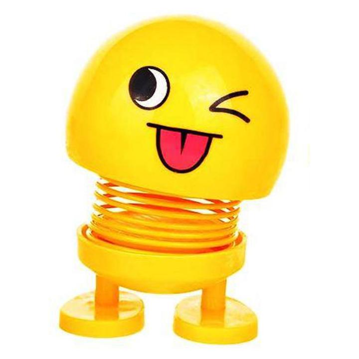 Spring Emoji Shaking Head (stuck out tongue & Winking) Toys Theme Party Favors Car Dashboard Table