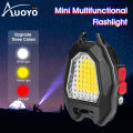 Auoyo Keychain Light Mini LED light Portable Multi-function COB Floodlight Outdoor USB Rechargeable Keychain Light 6 Mode Strong Magnet Work Light Repair Work Outdoor Camping Light. 