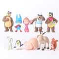 10 pieces/set Russia Masha Toy Figure Doll Home Decoration Masse Toys Bear Masshe Action Figure Creative Bear Doll Gift For Kid. 