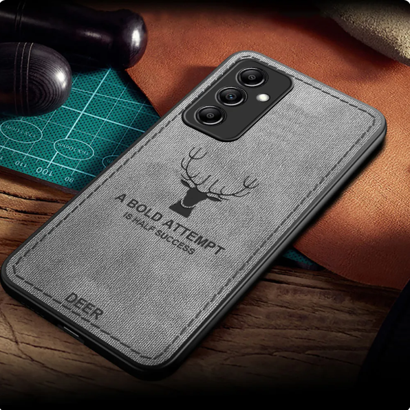 Lahore Mobile Case For Samsung A34 Hybrid Soft TPU Deer Pattern Leather Shockproof Case Cover - Samsung A34 Back Cover 4