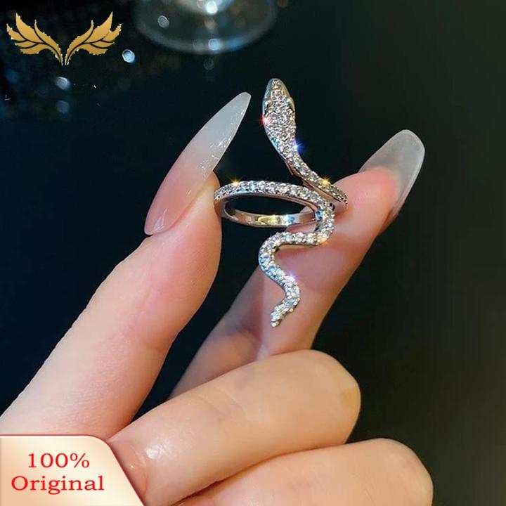 Retro Punk Snake Ring Opening Adjustable Ring Jewelry