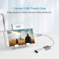 6 Inch 2.0 OTG Cable Braided Data Transfer Micro USB Male to USB Female Adapter. 