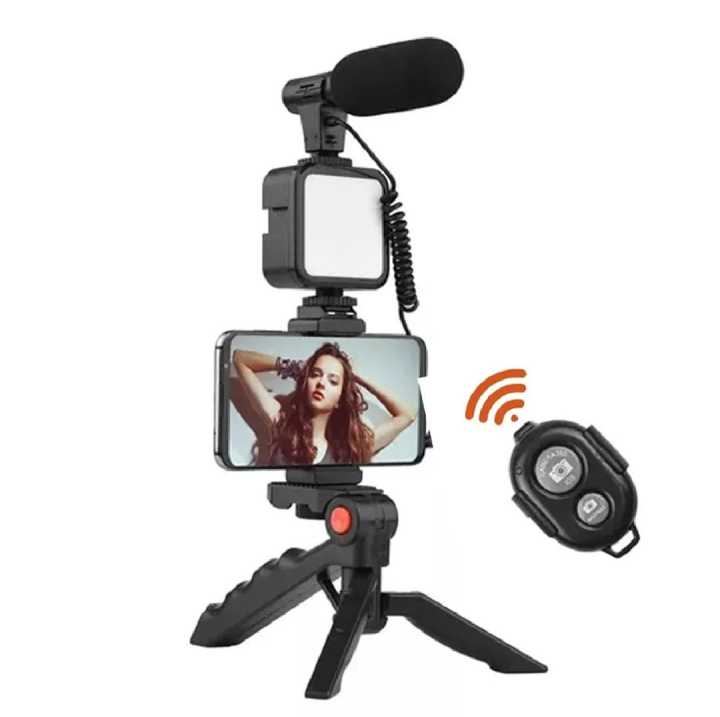 Mobile Vlogging Kit Complete Video Making Set with Tripod Stand ...