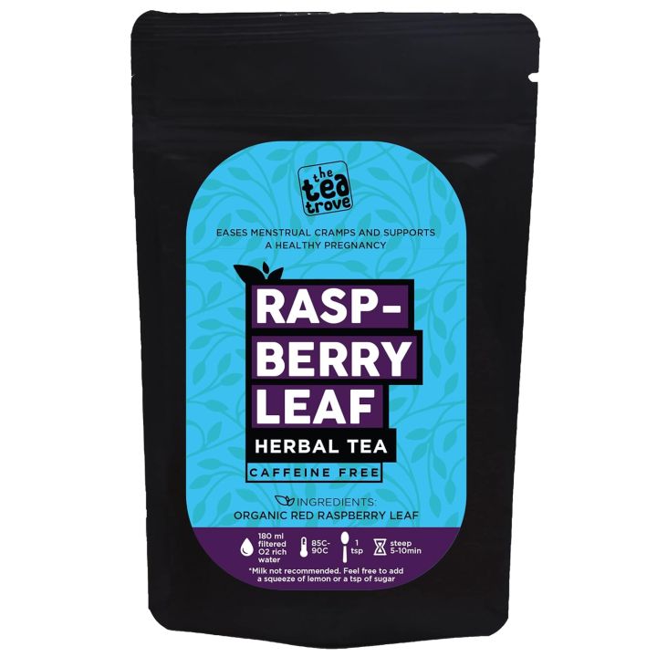 the tea trove Red Raspberry Leaf Tea Organic (150G) - Rasberry Leaf Tea To Supports The Female System - Caffeine Free Raspberry Tea For Pregnancy, 50 grams