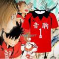 Haikyuu!! Nekoma Uniform T-shirt Cosplay Customer Tee Tetsurou Hoodie Kenma Short Sleeve Sport Uniform Sportswear. 