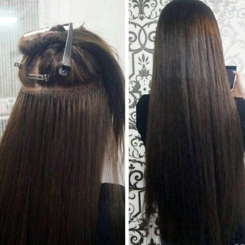Dark Brown Wig Extension Hair Styling Very Long Hair Extension for Women With 5 Clips Strongly Attached No Hair Fall Washable Reuseable - Brown Makes hair look gorgeous Easy to use Makes hair look trendy
