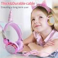 Cute Wired Headphone With Microphone Girls Daugther Music Stereo Earphone Computer Mobile Phone Gamer Headset. 