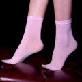 Pair of Sheer Socks Ultra-Thin Transparent Nylon Summer Socks/Stocking Socks for Ladies/Women/Girl's (Ankle Length Socks) in Skin White and Black Color Free Size Fits All. 