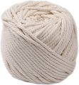 Braided Cord Craft Macrame 3mm Natural Cotton Macrame Rope, Cotton Cord for Wall Hanging, Plant Hangers, Crafts, Knitting, Decorative Projects, Soft Undyed Cotton Rope. 