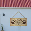 1 Set Plaques Sign Eco-friendly English Letter Printed Wood Hanging Decorative Plaque Supplies for Yard. 