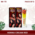 Rani Kone Henna Cream RK-73 Mehndi (Red) For Hair & Body 50Gm Tube (Pack of 2). 
