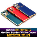 Infinix Note 12 VIP Back Cover Soft Multi Golden Border Camera Protection Cover For Infinix Note 12 VIP. 