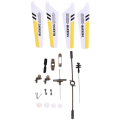 Full Set Replacement Parts for S107 RC Helicopter, Main Blades, Main Shaft,Tail Decorations, Tail Props, , Gear Set,Connect Buckle-Yellow Set. 