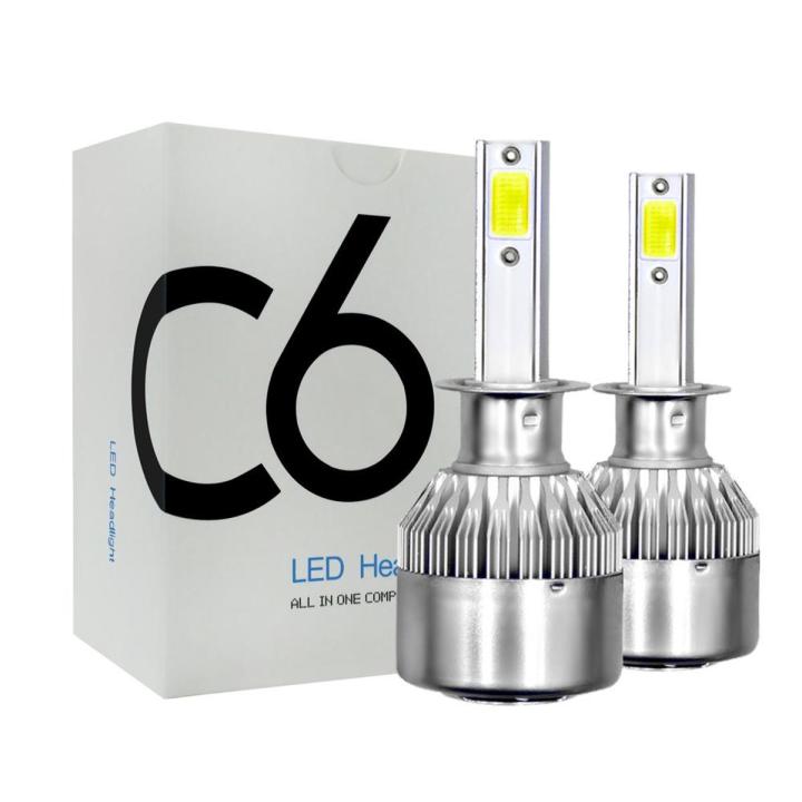 C6 H4 LED Car Headlight LED 36W 3800LM TOTAL 7600LM PAIR ,  2PCS C6 Original LED Headlight COB Car Bulbs Auto Headlamp Fog Lamp H4
