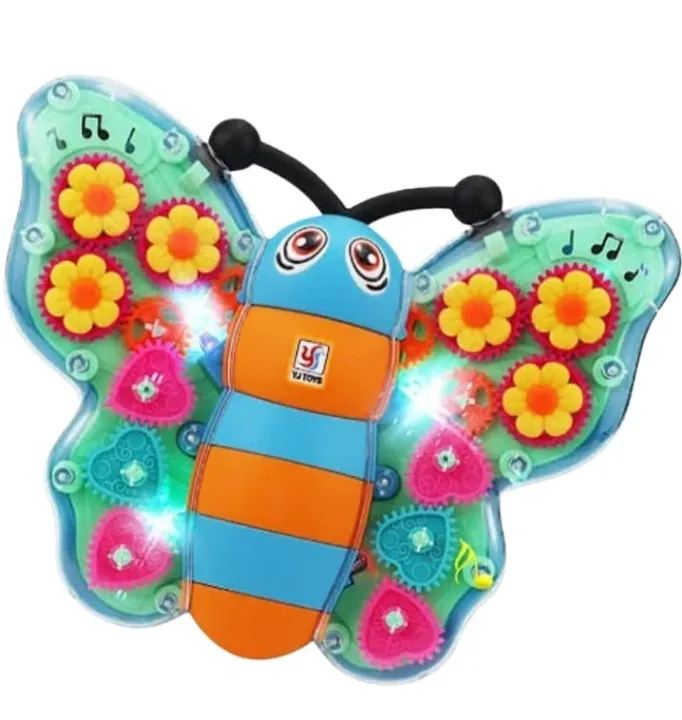 FunBlast Transparent Butterfly Gear Toys - B/O Musical Butterfly Toy ...