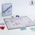 Sequence Strategy Board Game Imported Best Quality New Special Edition Sequence for Kids Hard Thick Laminated Board 15 x 20 Inches With Plastic Cards and Multicolor Chips For Adult Kids. 