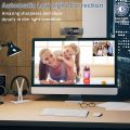 EyonMe W6 Webcam HD 1080P Web Camera with Mic USB PC Computer Webcam with Auto Light Correction,Plug and Play USB Camera with Privacy Cover. 