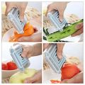 3 in 1 Vegetable Peeler for Tomato Potato Carrot Zucchini Peelers with Rotating Serrated Plastic. 