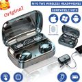 TWS M10 Original Earphones Bluetooth Headphones with Mic Earbuds 3000Mah Charger Box LED Display Fone Wireless Bluetooth Headset F9 F9-5 M28 M90 Pro. 