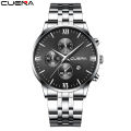 New CUENA/ Caddy Men's Watch Quartz Watch Steel Band Calendar Fashion Watch Factory. 
