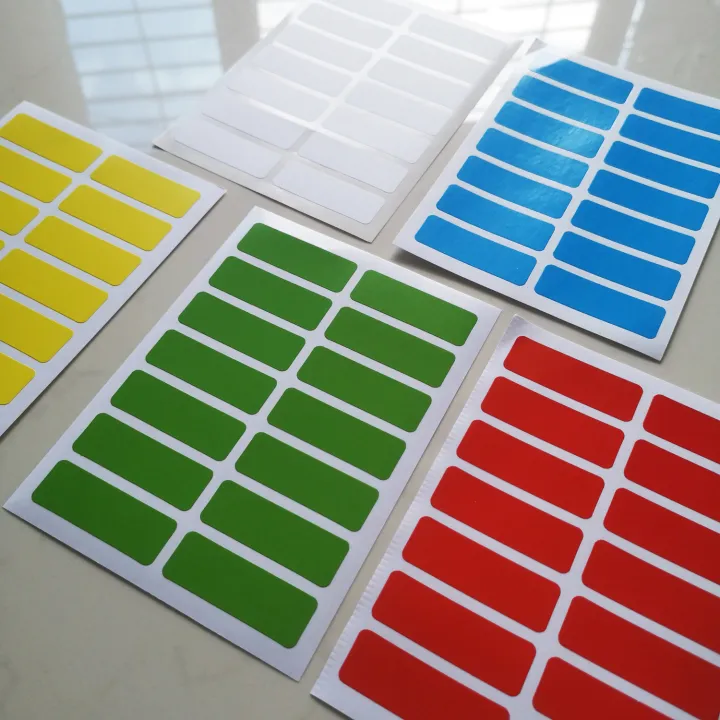 168pcs%2038x13mm%206%20Colors%20Glossy%20Paper%20Label%20Stickers%20for%20Office%20Work%20School%20Home%20Art%20Decoration%20File%20Classification%20Writable%20Tag%20-%20Image%205