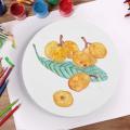Painting Canvas Round Imported - White Size Diameter 20cm, 30cm, 40cm, 50cm, 60cm, 70cm, and 80cm Canvas for Painting. 