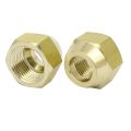 Pack Of 3 Brass Flare Nut 1/2" Nuts HVAC Brass Nut 1/2 Inch Heavy Duty Brass Fittings AC Parts NUT 1/2inch. 