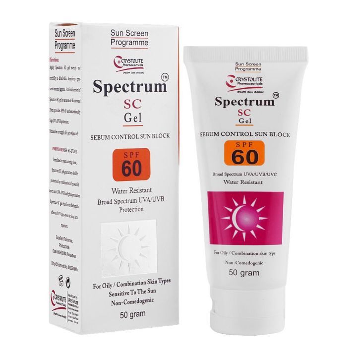 Spectrum Sc Spectrum SC Gel - Sunscreen with SPF 60 (Protection from UVA & UVB ...