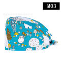M28 Cotton Printed Surgical Cap Nurse Doctor Hair Cover Scarf Dust Proof. 