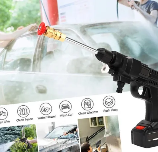Rechargeable 48V High Pressure Washer Gun – Portable Cordless Car ...