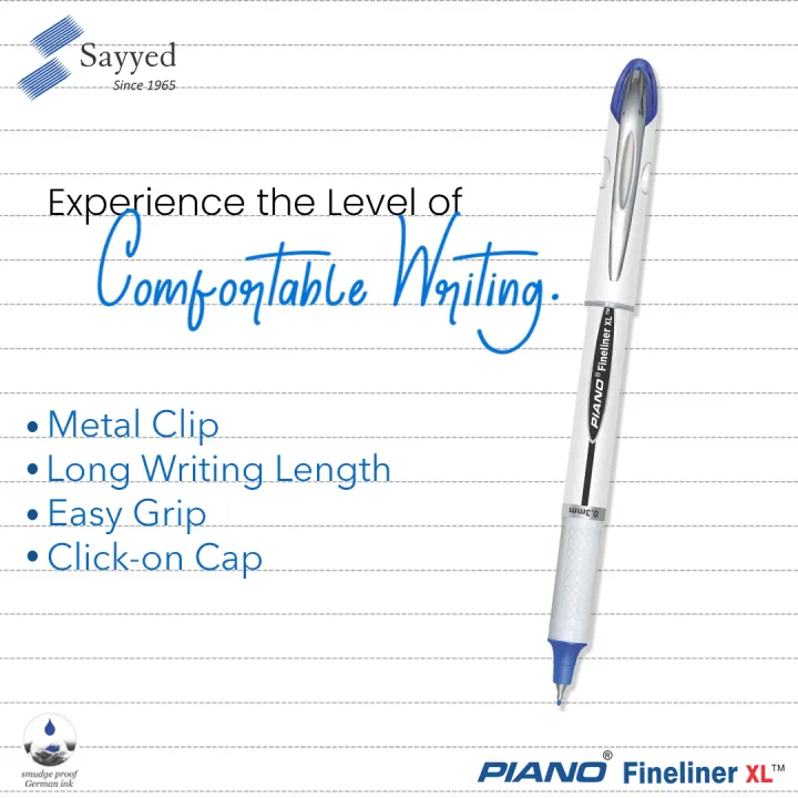 PIANO%20Fineliner%20XL%200.3mm%20Precision%20Pen%20%E2%80%93%20Smooth%20German%20Ink,%20Japanese%20Tip%20-%20Pack%20of%201%20-%20Image%205