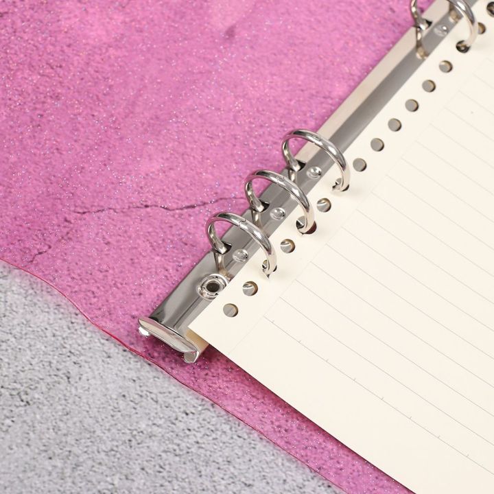2024%20A5/A6/A7%20Glitter%20Office%20Supplies%20Refillable%20Notepad%20Shell%20Diary%20Book%20File%20Folder%20Notebook%20Cover%20Planner%20Clips%20Loose%20Leaf%20Binder%20Myhappinessisyou%20-%20Image%203