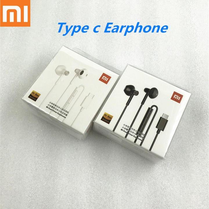 Xiaomi Mi 12 11 10 9 Usb Type C Earphone Dual Driver Earbuts Hybrid DC Seo Half In-Ear Earphones With Mic Wire For Mi 11 K40 Pro