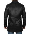 Pure Leather Duffle Coat Leather Pret Long Medium Length Stylish Coat. 