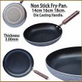 Non Stick Fry Pan Die Cast Wooden Handle Durable Quality for Eggs Omlate 14cm 16cm 18cm 20cm 22cm 24cm 26cm 28cm 30cm Frying Pan Non-Stick Heavy Duty Pan Plastic Handle. 