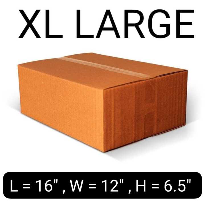 Export Quantity Size XL LARGE (L=16 X W=12 X H=6.5) Inch-Plain Packing Box Bundle of 10 & 20 Box -Shipping Boxes ,Packing Material