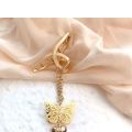 New design fancy stylish modern antique long gold tassel butterfly metal hair clips catchers for girls hair accessories jewlery. 