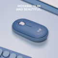 Logitech M350 Pebble Wireless Bluetooth Mouse - Silent (Blueberry). 