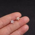 New 1 Piece Surgical steel Copper Cz Crown Long Bar EAR Helix Piercing Tragus Stud Conch Earring Piercing. 
