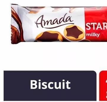 Amada Starz Milky Biscuit 37.5 gram Pack ( Pack of 2 Pieces of 37.5 gram)