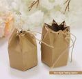 Premium Hexagon Kraft Gift Boxes with String | 15 Pcs Recyclable Craft Paper Packaging Boxes for Sweets, Chocolates & Small Business Products. 