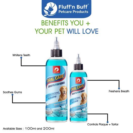 Fluff'n Buff Oral Care Drops Dogs - 100 ML